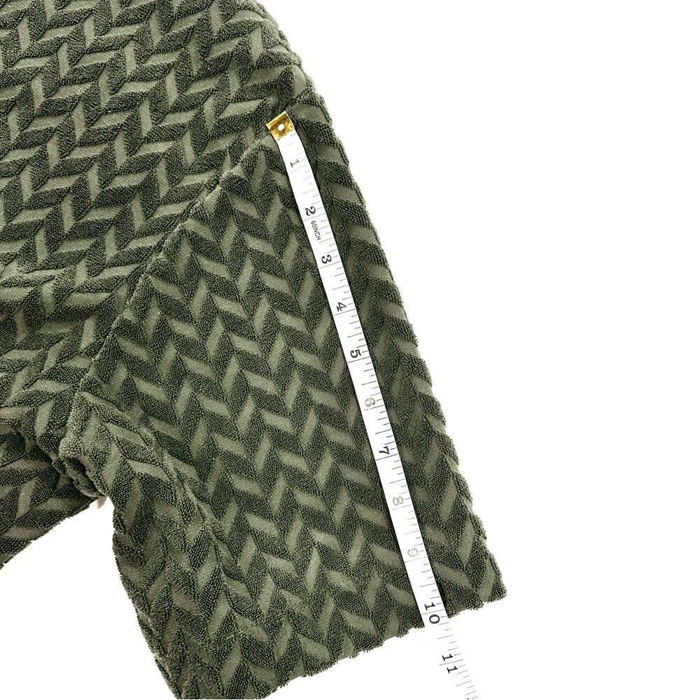 Nike olive green mock neck chevron terry crop top M - Picture 9 of 9